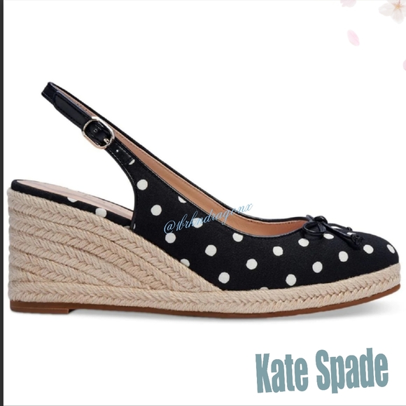 NWT Polka Dot Wedge Sandals Kate Spade Pajama Party Summer Cruise Sandal - Picture 6 of 16